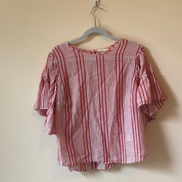 Tops - summer red&white blouse